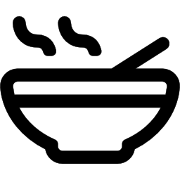 tigela de sopa quente Ícone