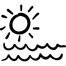 Sea and sun icon