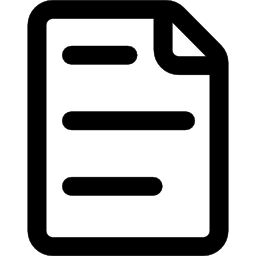 텍스트 줄과 접힌 모서리가있는 파일 개요 icon