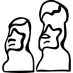 kontury głowy pascua ikona