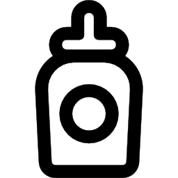 Обрисованная в общих чертах бутылка питьевого продукта иконка