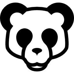 twarz misia pandy z przodu ikona