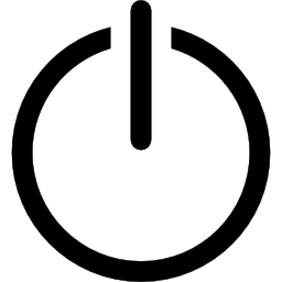 signo del botón de encendido icono