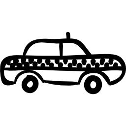 vehículo taxi dibujado a mano icono