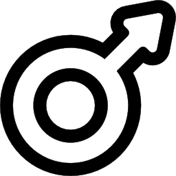 Male outlined sign icon