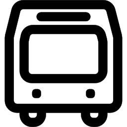 bus, metro of trein schets voorzijde icoon