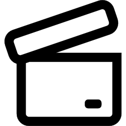 archiv geöffnet box umriss icon