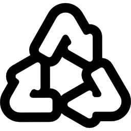 frecce che riciclano il contorno del triangolo icona