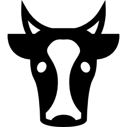 przód twarzy krowy ikona