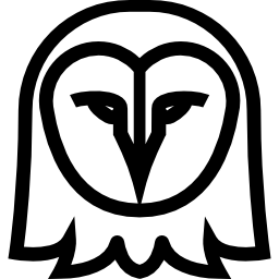 Owl face outline front icon
