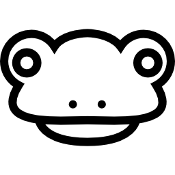 Frog head frontal outline icon