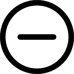 Minus circular button outline icon