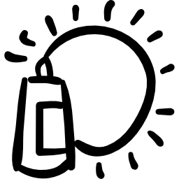 profilo della bottiglia di lozione solare estiva icona