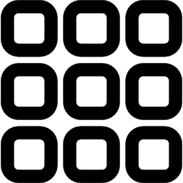 bouton neuf carrés de vignettes Icône