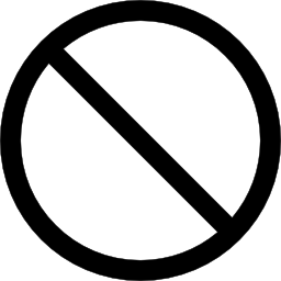 Prohibition circular sign icon