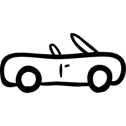 Sportive car hand drawn outline icon