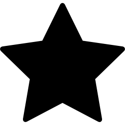 Star filled fivepointed shape icon