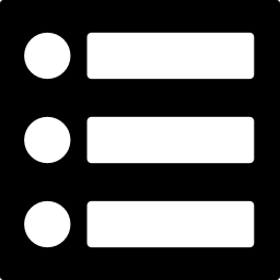 bouton carré liste Icône