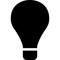 Lightbulb filled interface sign icon