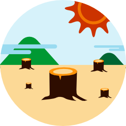deforestación icono