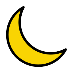 Crescent moon icon