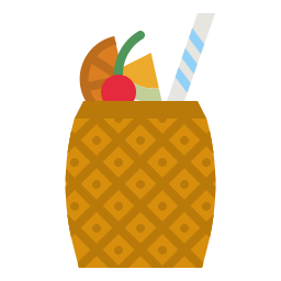 Pineapple cocktail icon