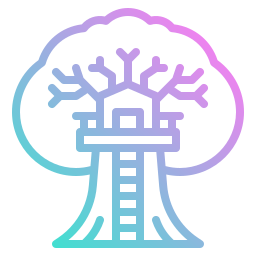 casa del árbol icono