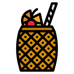 Pineapple cocktail icon