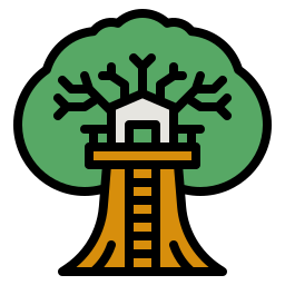 cabane dans les arbres Icône