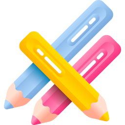 crayons de couleur Icône