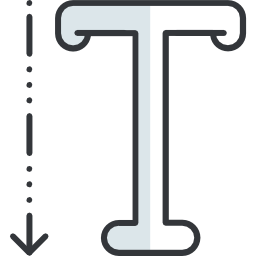 verticaal type icoon