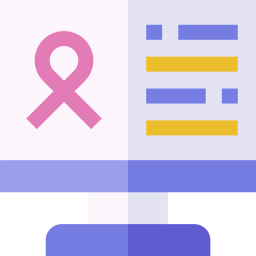 Pink ribbon icon