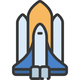 lancio della nave spaziale icona