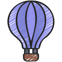 Hot air balloon icon