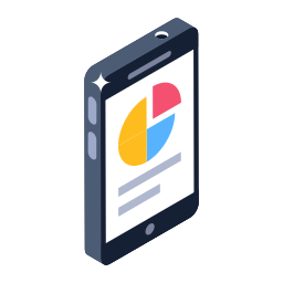 Mobile analytics icon