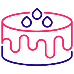 pastel de cumpleaños icono