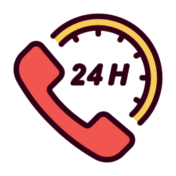 24 hours support icon