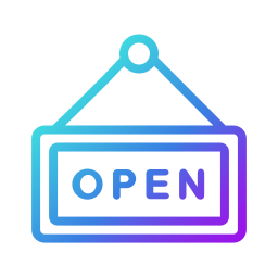 Open sign icon