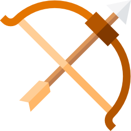 arco y flecha icono