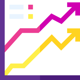 gráfico de líneas icono