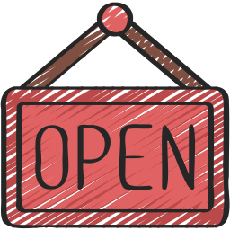 Open sign icon