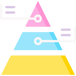 grafico a piramide icona