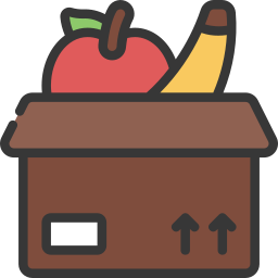 boîte de fruits Icône