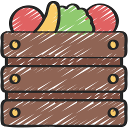 caja de frutas icono