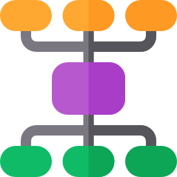 estrutura hierárquica Ícone