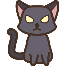 schwarze katze icon