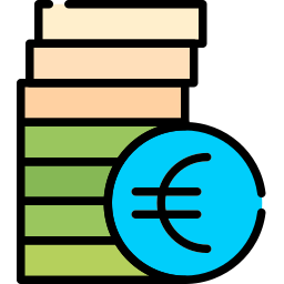 Euro stack icon