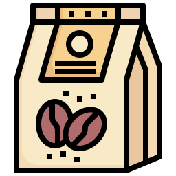 Пакет кофе иконка