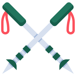 Trekking pole icon