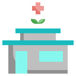 Hospital building icon